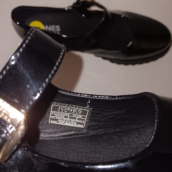 JONES NEW YORK TALTEN MARY JANE FAUX PATENT LEATHER SHOES - Picture 9 of 11
